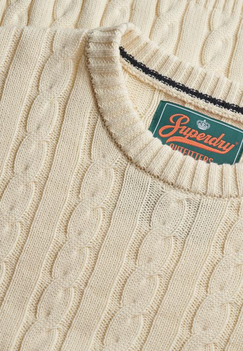 Produktbild Superdry Baumwoll-Kabelmuster-Crew-Pullover (S)