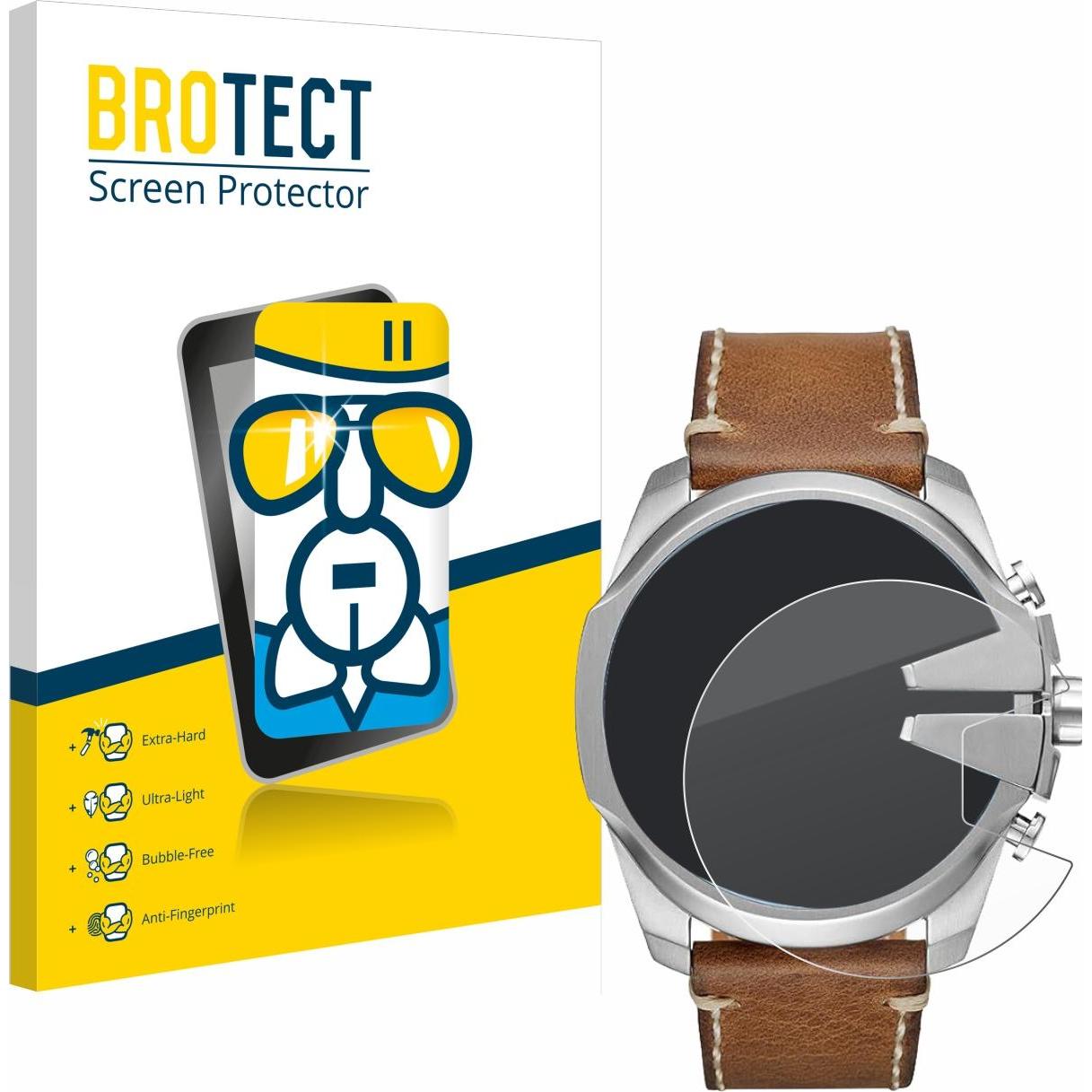 BROTECT AirGlass Panzerglasfolie, Smartwatch Schutzfolie, Transparent