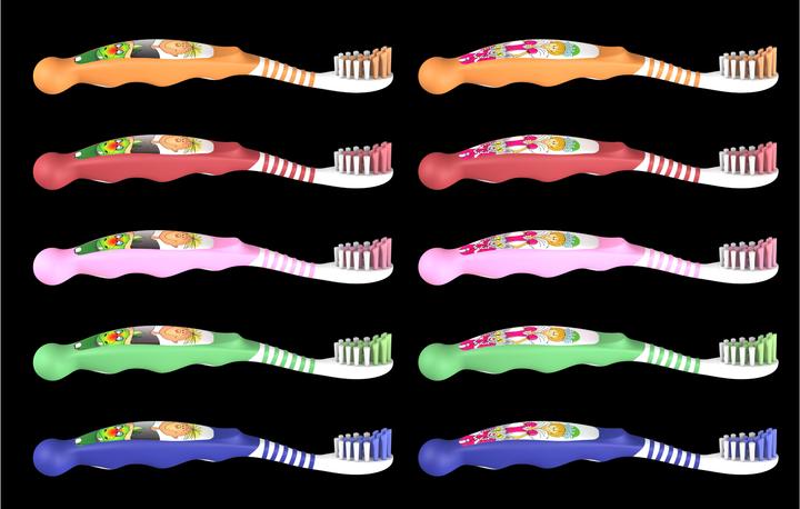 Produktbild Thienel Dental Kinderzahnbürste 3-7 Jahre Ritter & Zahnfee assortiert (100 Stück) (Weich, 100 x)