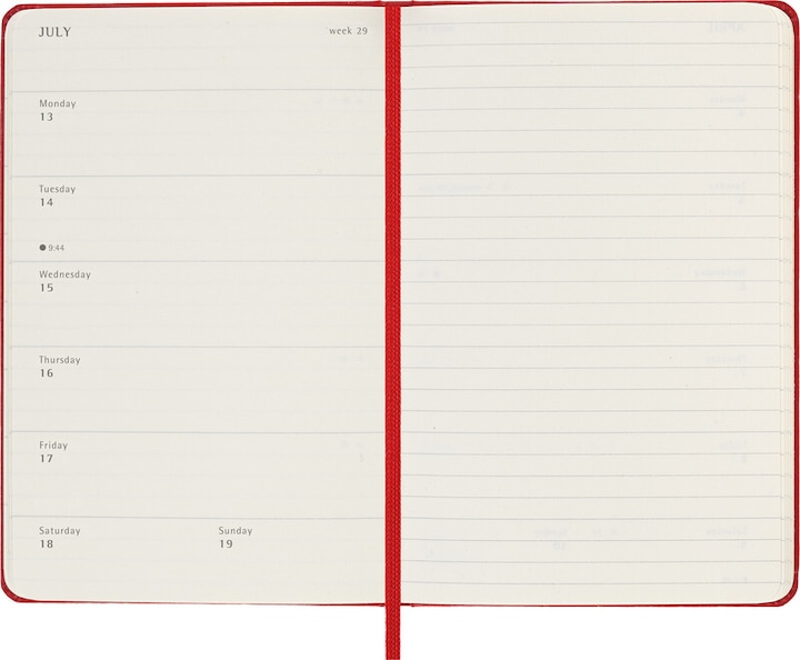 Produktbild Moleskine Schüleragenda Hard Cover Weekly Notebook (9 x 14 cm, Englisch)