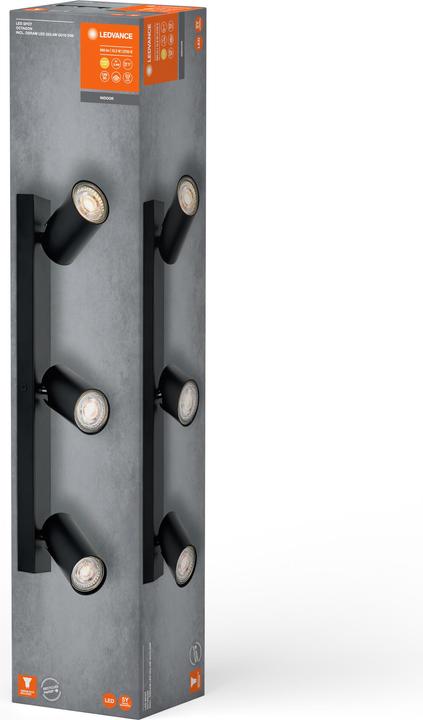 Actual product image Ledvance LED SPOT OCTAGON BLACK 3x3.4W 927 DIM (690 lm, GU10)