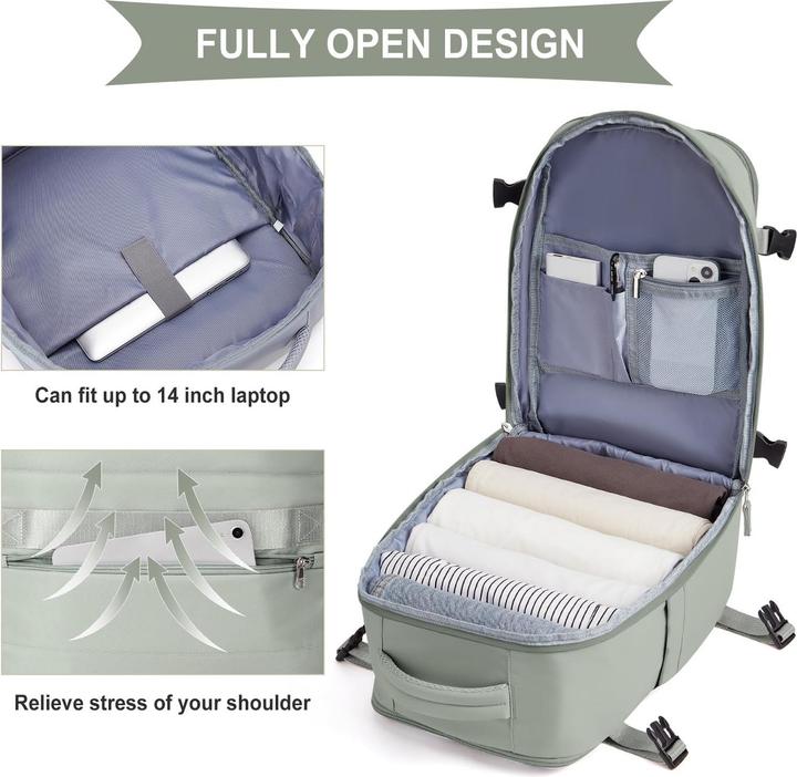 Produktbild Only-Bags.Store Rucksack für Flugzeug Handgepäck Kabinentasche Rucksack Wasserdicht Laptop Reiserucksack