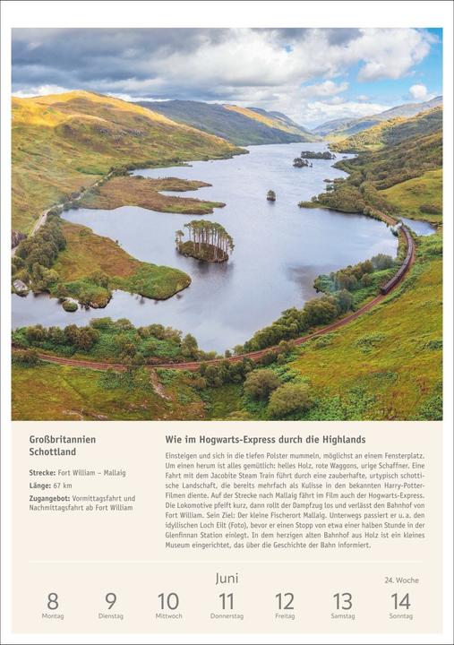 Actual product image Harenberg Zugreiselust Wochen-Kulturkalender 2026 - 53 unvergessliche Reiseerlebnisse