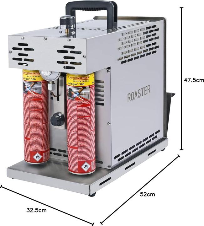 Produktbild Rothenberger Industrial THERMO ROASTER TO GO Gasgrill inkl. 4 x Multigas 600 ml