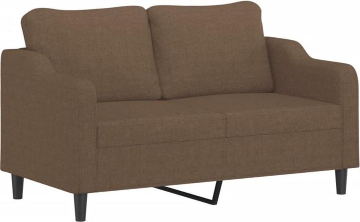 Produktbild VidaXL Sofagarnitur Kissen Sessel Sofa Couch Designsofa 3-tlg. Braun Stoff (3-Sitzer)