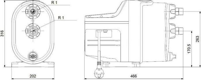 Image du produit Grundfos Station d'épuration domestique 230 V 50 Hz, G 1" SCALA 1 5-55 (Pompe à eau domestique)
