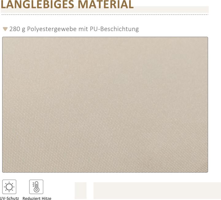 Actual product image Outsunny Gelenkmarkise mit Handkurbel (2.45 m)