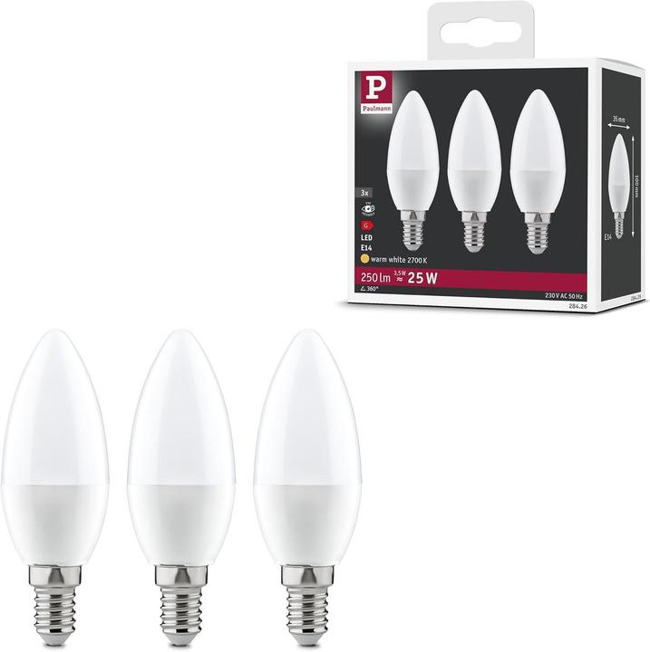 Image du produit Paulmann Bougie (E14, 250 lm, 3x)