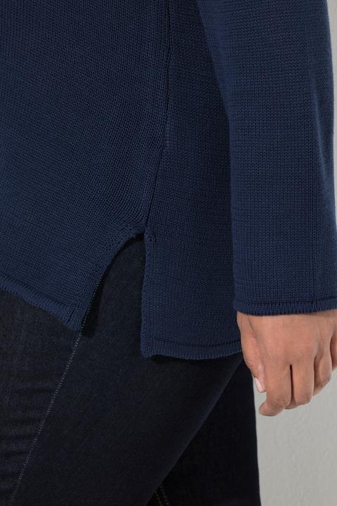 Produktbild Ulla Popken Pullover, Zopfmuster, Stehkragen, Langarm (58)