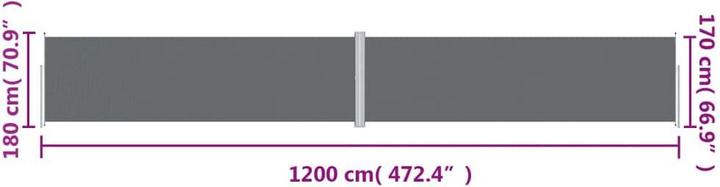Produktbild vidaXL Seitenmarkise (12 m)