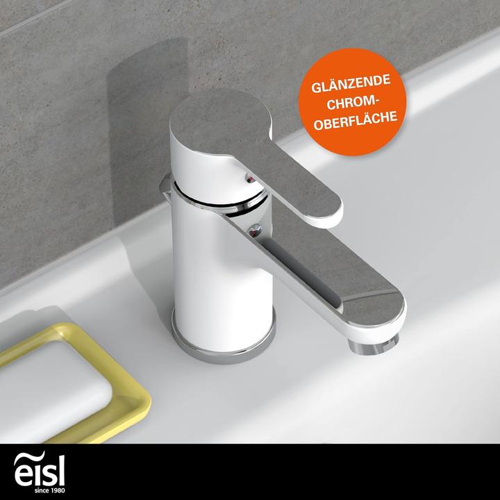 Image du produit Eisl Robinet salle de bain DIZIANI Robinet de lavabo blanc chromé Mitigeur NI075DINWCR