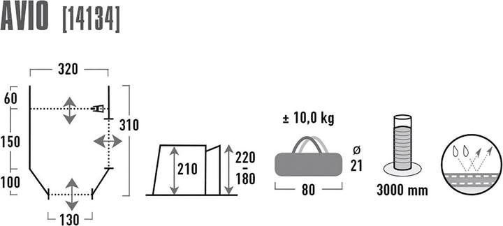 Produktbild High Peak Avio (Vorzelt, 10 kg)