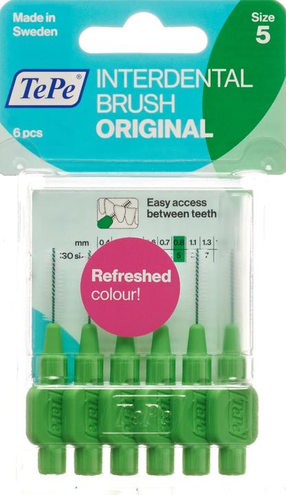 Actual product image TePe Interdental Brush 0.8mm grün (6 x, 0.80 mm)