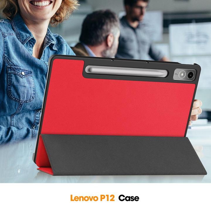 Actual product image Lobwerk Tablet sleeve for Lenovo Tab P12 2023 TB-370FU TB-371FC 12.7 inch Slim Case case with stand