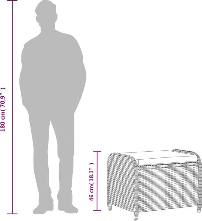 Actual product image vidaXL Gartenhocker