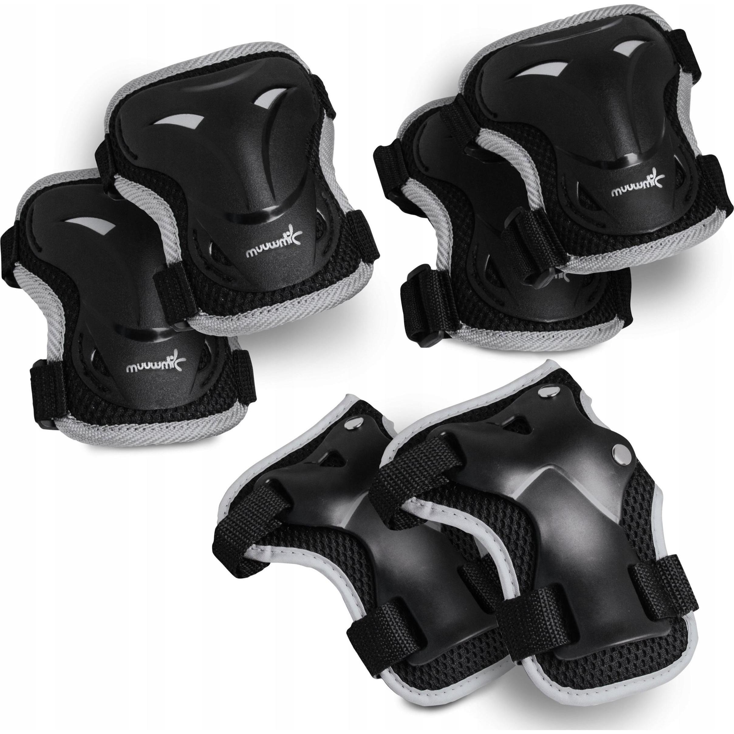 Muuwmi, Abbigliamento protettivo, (M, Protezioni per i polsi, Ginocchiera, Protettori gomito, 4 pezzo)