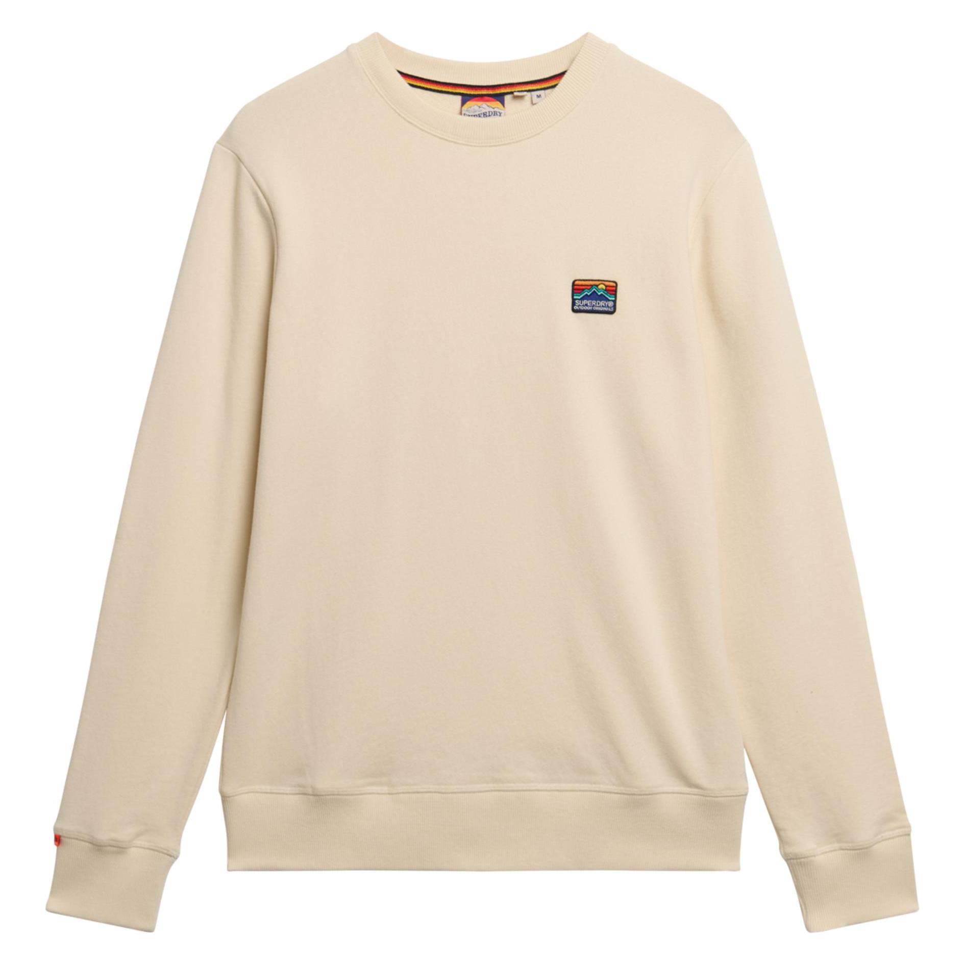 Superdry, Herren, Pullover, Felpa Ricamata Grandi Spazi Aperti, Beige, (3XL)