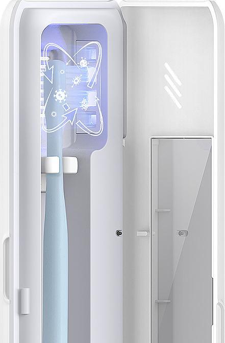 Image du produit Novidarte Brosse à dents Boîte de stérilisation avec miroir de courtoisie USB
