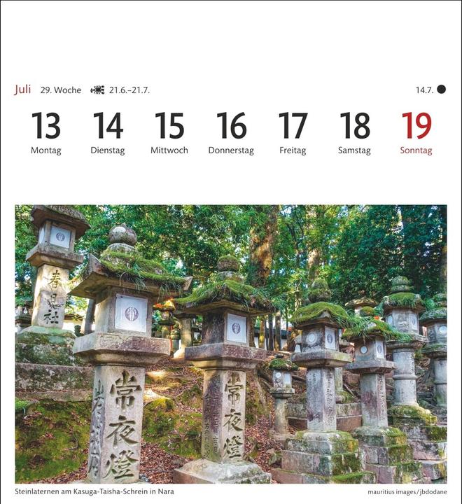 Actual product image Harenberg Japan Sehnsuchtskalender 2026 - Wochenkalender mit 53 Postkarten (Hardcover, German)
