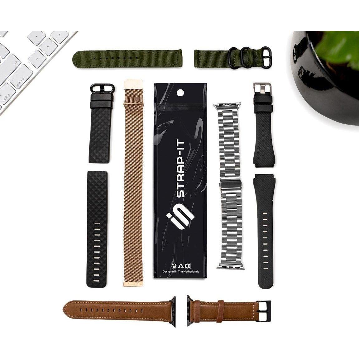 Thumbnail - Strap-it geflochtenes Armband (Nylon, Apple Watch), Uhrenarmband, Blau