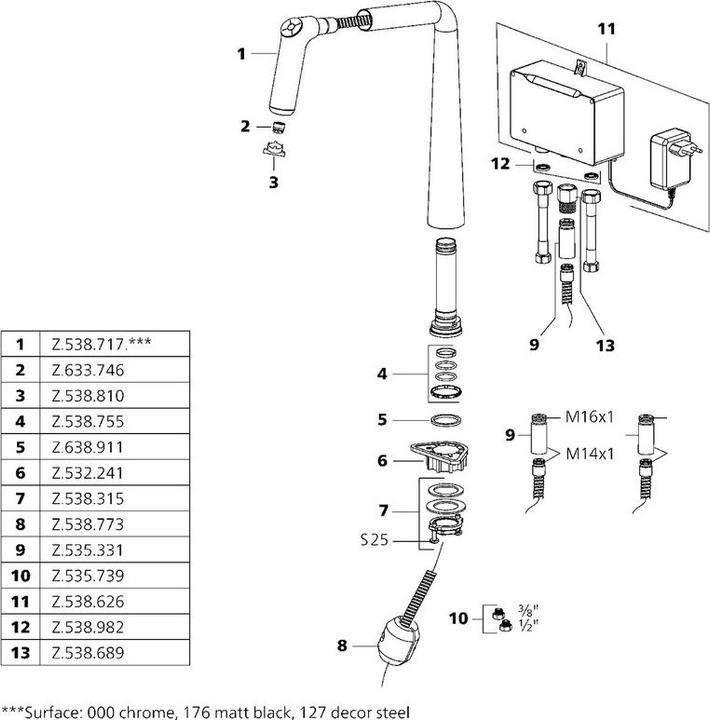Image du produit KWC Batteries d'évier Kio