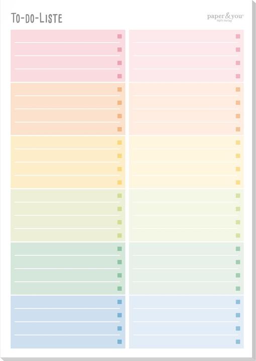 Image du produit Trendstuff Bloc A5 à faire (Rainbow) (A5, Blanc, Couverture souple)