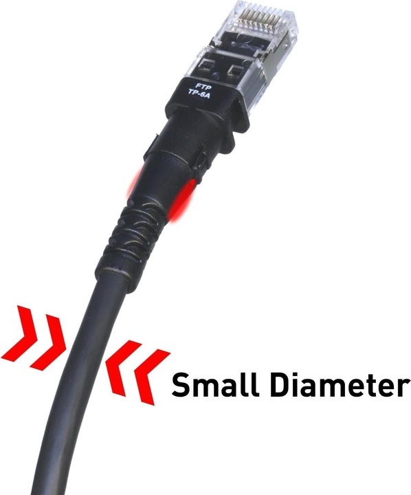 Produktbild PatchSee Patchkabel ThinPATCH Cat 6A, U/FTP, 1.8 m, Schwarz 10 Stück (U/FTP, CAT6a, 1.80 m)