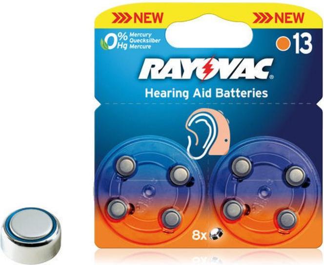 Image du produit Rayovac Batterie d'appareils auditifs 13 (8 pcs, PR48, 310 mAh)