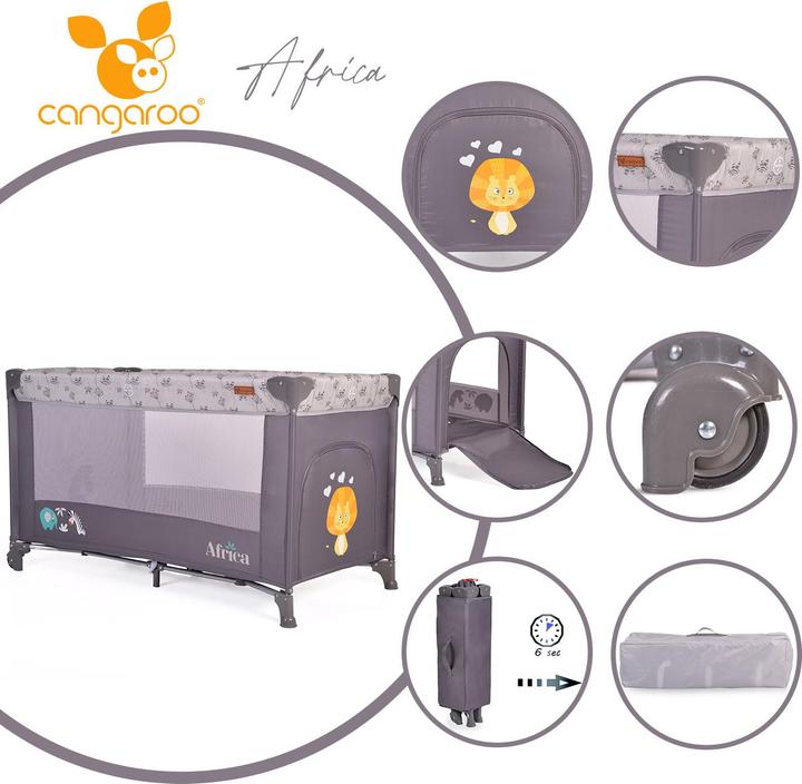 Actual product image Cangaroo Travel cot Africa (60 x 120 cm)
