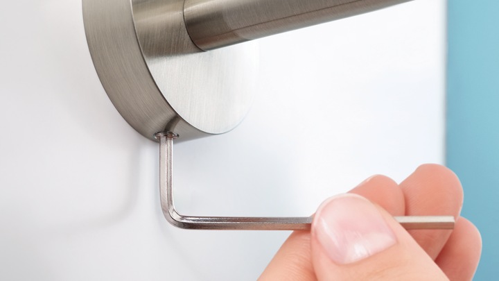 Actual product image tesa MOON hairdryer holder incl. adhesive solution without drilling