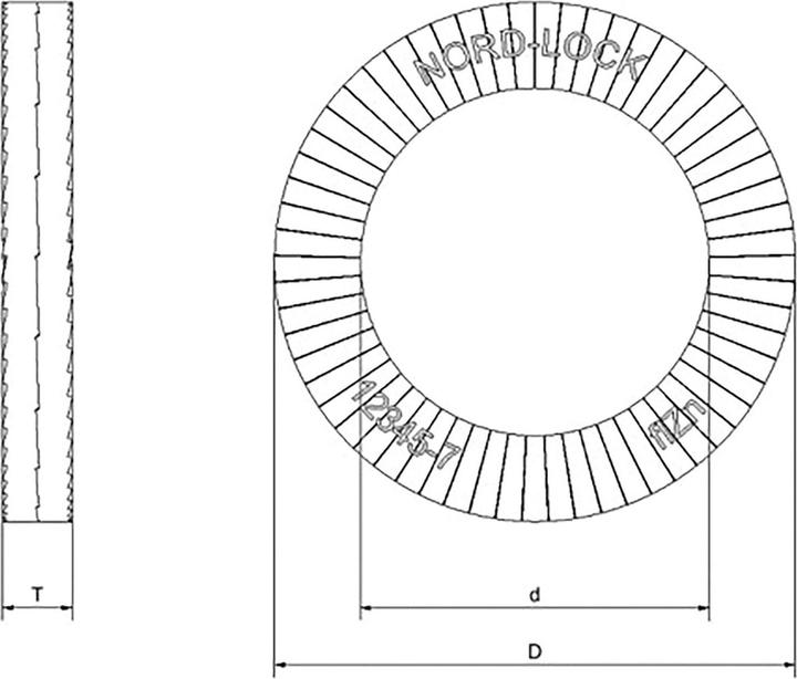 Actual product image Nord-Lock Flat washer R 88132 (M8)