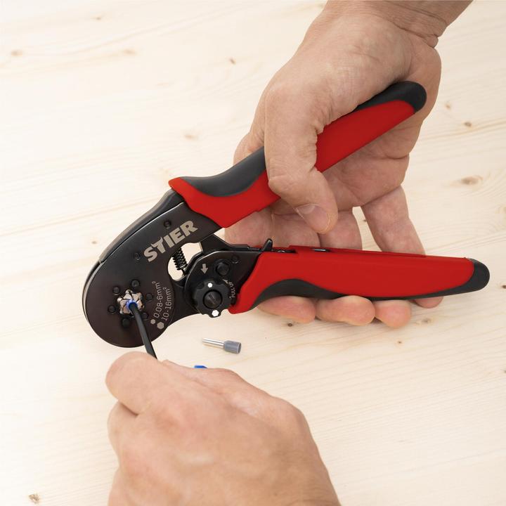 Image du produit Stier Pince à sertir pour embouts de câbles, sertissage hexagonal 16 mm² (185 mm)