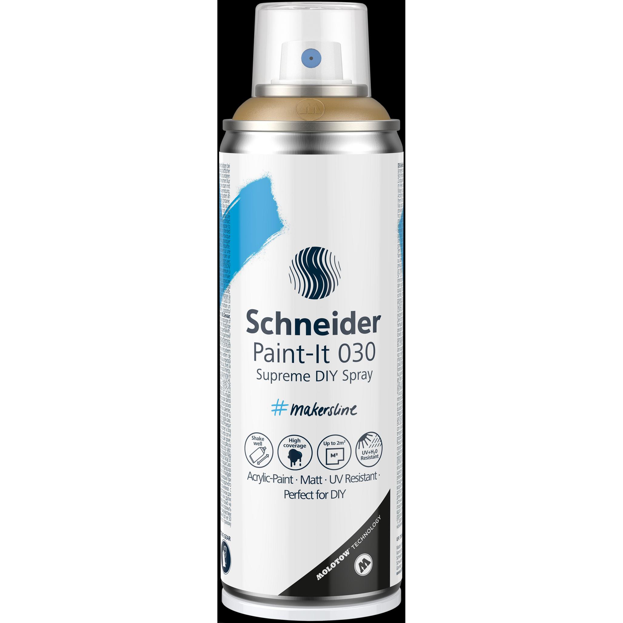 Schneider, Künstlerfarbe + Bastelfarbe, Paint-It 030 ML03051066 Acrylfarbe Gold (metallic) 200 ml (gold metallic, 200 ml...