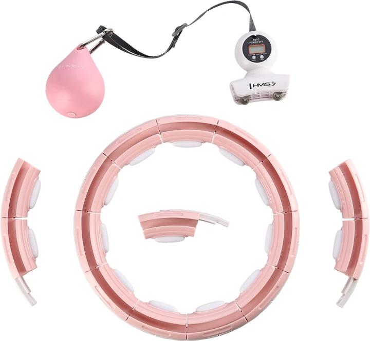 Image du produit HMS Hula Hop HHM15 avec aimant et poids rose + compteur (44 cm, 1500 g)