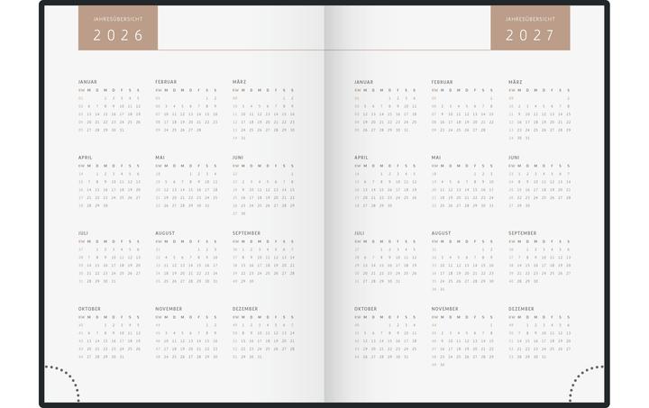 Image du produit Ridoide rido idé Wochenagenda Design Line, Shadows Grafisch, 2026, Grau (A5, 1 semaine / 2 pages)