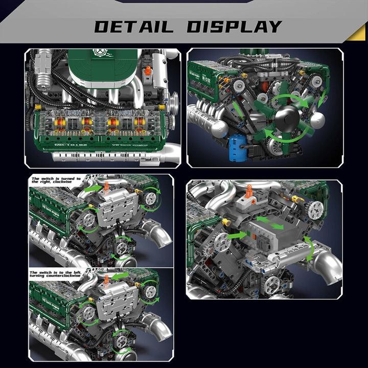 Actual product image Mould King V8 Tank Engine Motor