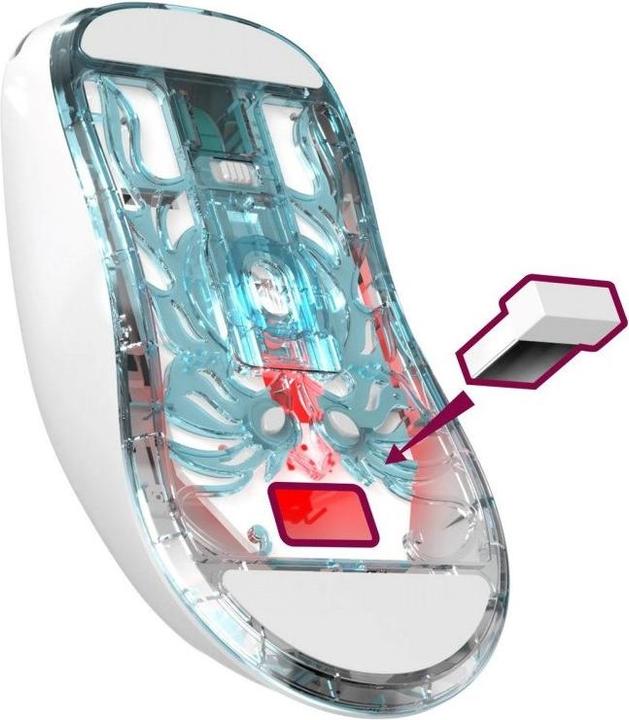 Actual product image Defender FAME GM-516 Optical Wireless Mouse 10000dpi 2 4 GHz + Bluetooth white RECHARGEABLE 5 Gam (Wireless)