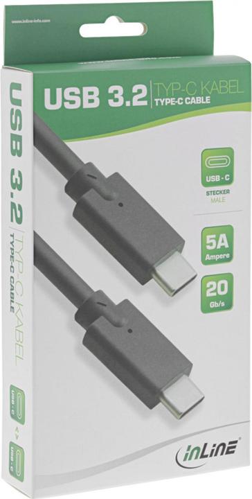 Produktbild InLine USB C – USB C (1 m, USB 3.2 Gen 2x2)