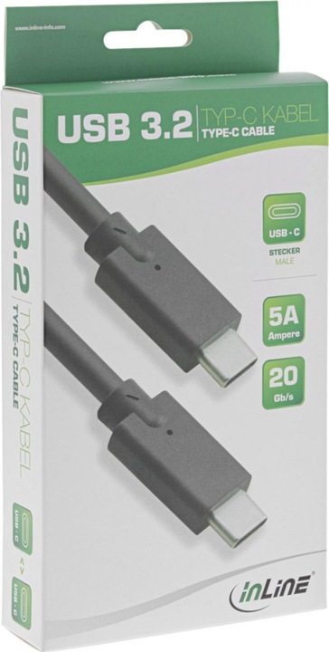 Productafbeelding InLine USB C - USB C (1 m, USB 3.2 Gen 2x2)