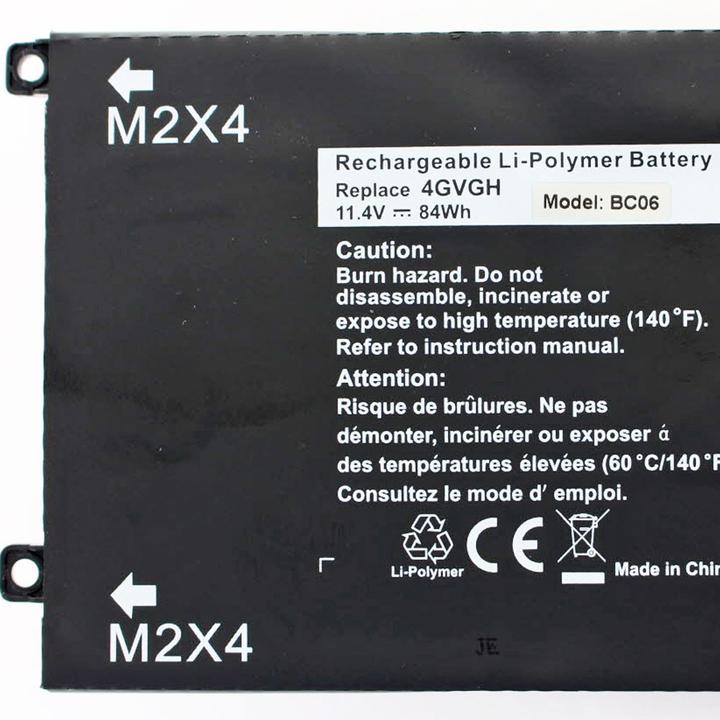 Actual product image AccuCell Battery Dell Precision 5510, Precision M5510, XPS 15 9550 (7370 mAh)