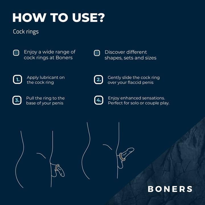 Produktbild Boners Hexagon Penisring mit Stahlkugeln (3.80 cm)