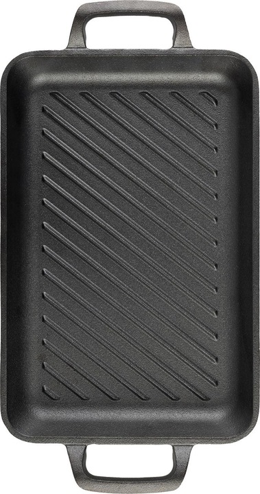 Produktbild BerlingerHaus Grillplatte aus Gusseisen mit Griffen, rechteckig, 33 x 22 cm