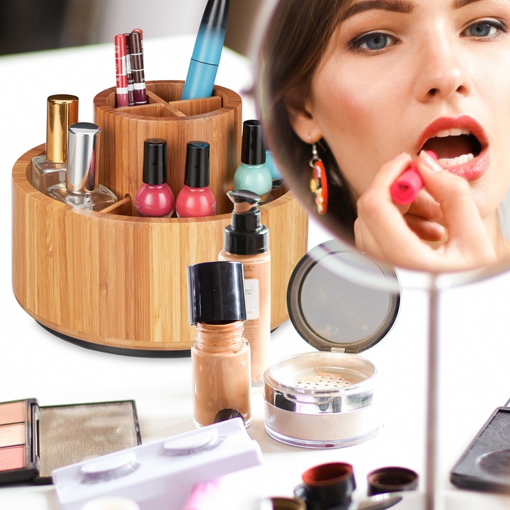 Actual product image Relaxdays Swivel Makeup Organiser