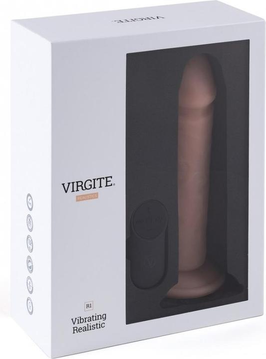 Actual product image Virgite Realistic vibrator "R1" 19cm With remote control