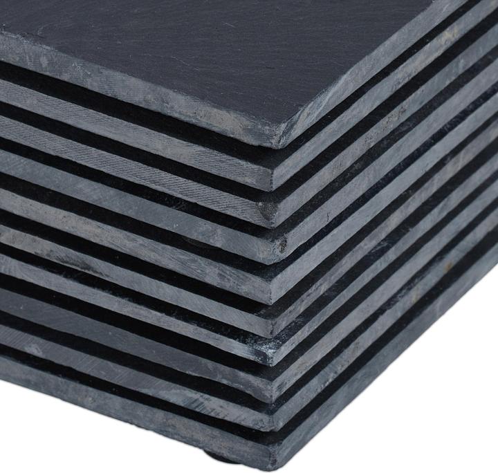 Produktbild Relaxdays 10x Schieferuntersetzer (10x, Glasuntersetzer)