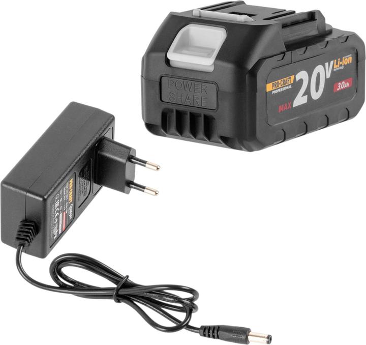 Produktbild Procraft PTA-26BL Akku Trimmer 20 V 300 mm Brushless + 1x Akku 3,0 Ah + Ladegerät (Metallschneideblatt, Trimmfaden)
