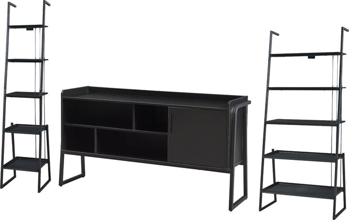 Actual product image En.Casa Storfjord 3-piece furniture set 2x ladder shelf, 1x TV cabinet