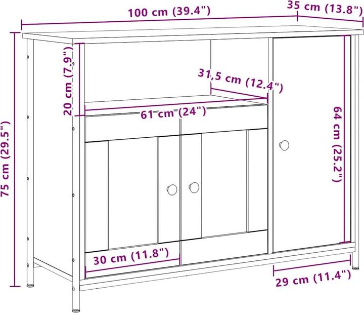 Image du produit vidaXL Sideboard (35 x 35 x 75 cm)
