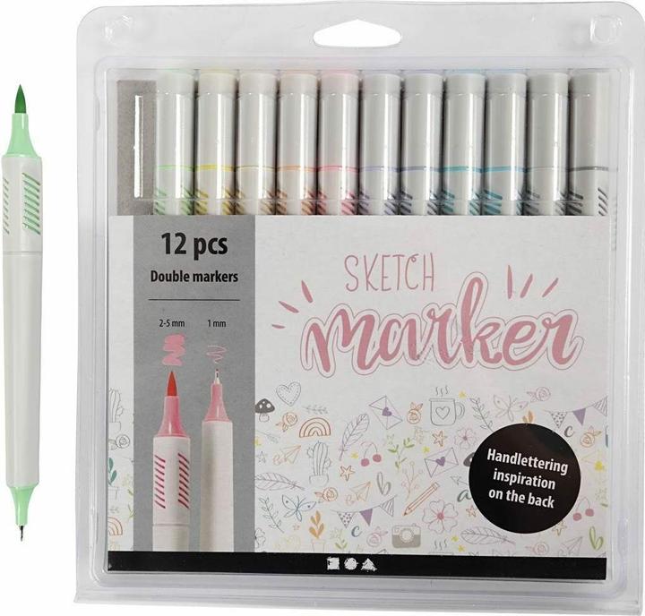 Image du produit Creativ Company Feutres de coloriage Sketch Marker (12x)