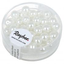 Produktbild Rayher Renaissance Glaswachsperlen, 6mm ø, schneeweiss